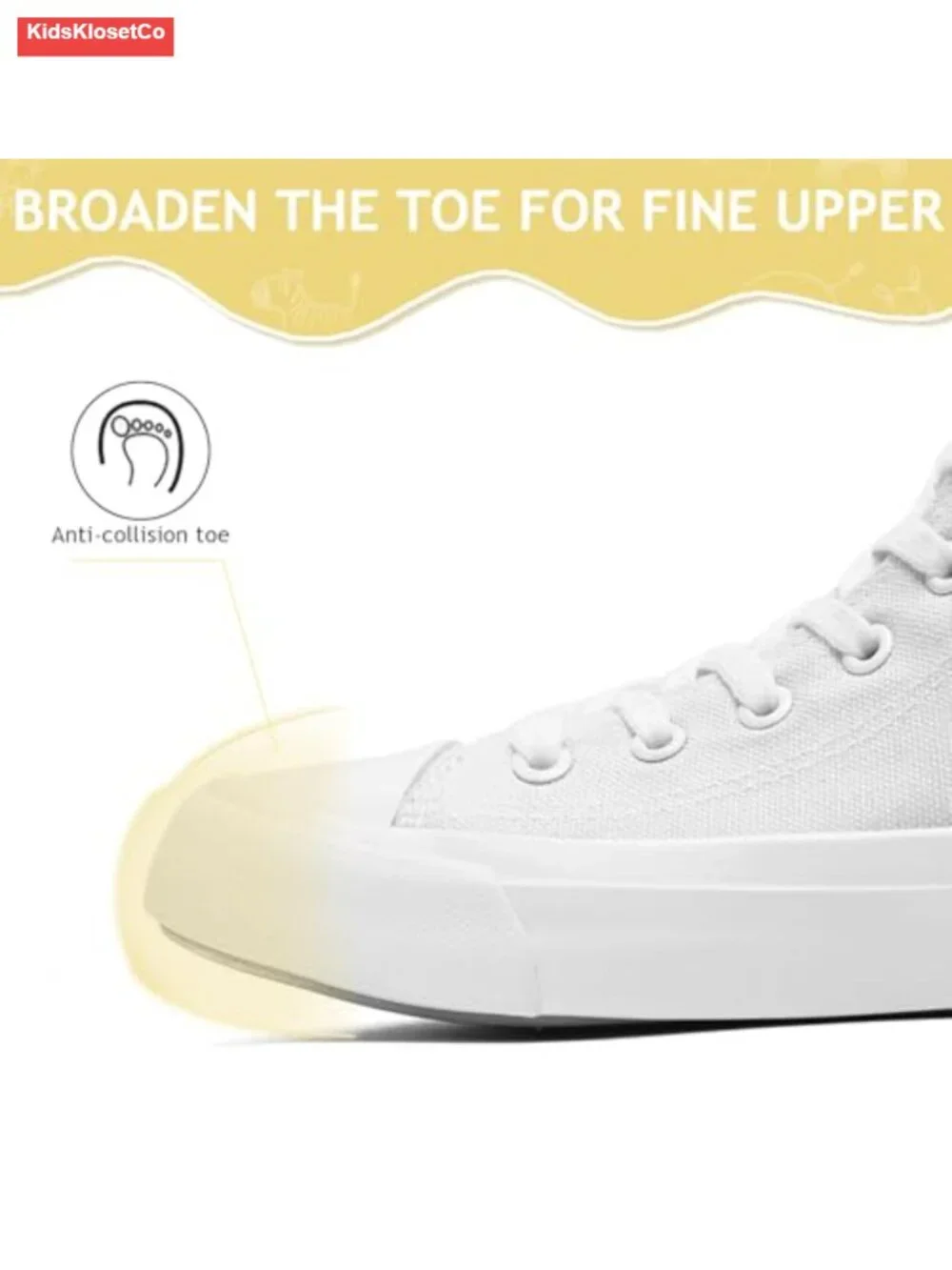 Toddler Canvas Sneakers Boys Girls Adjustable Strap Lace Up Lightweight